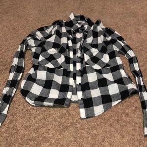 black and white flannel